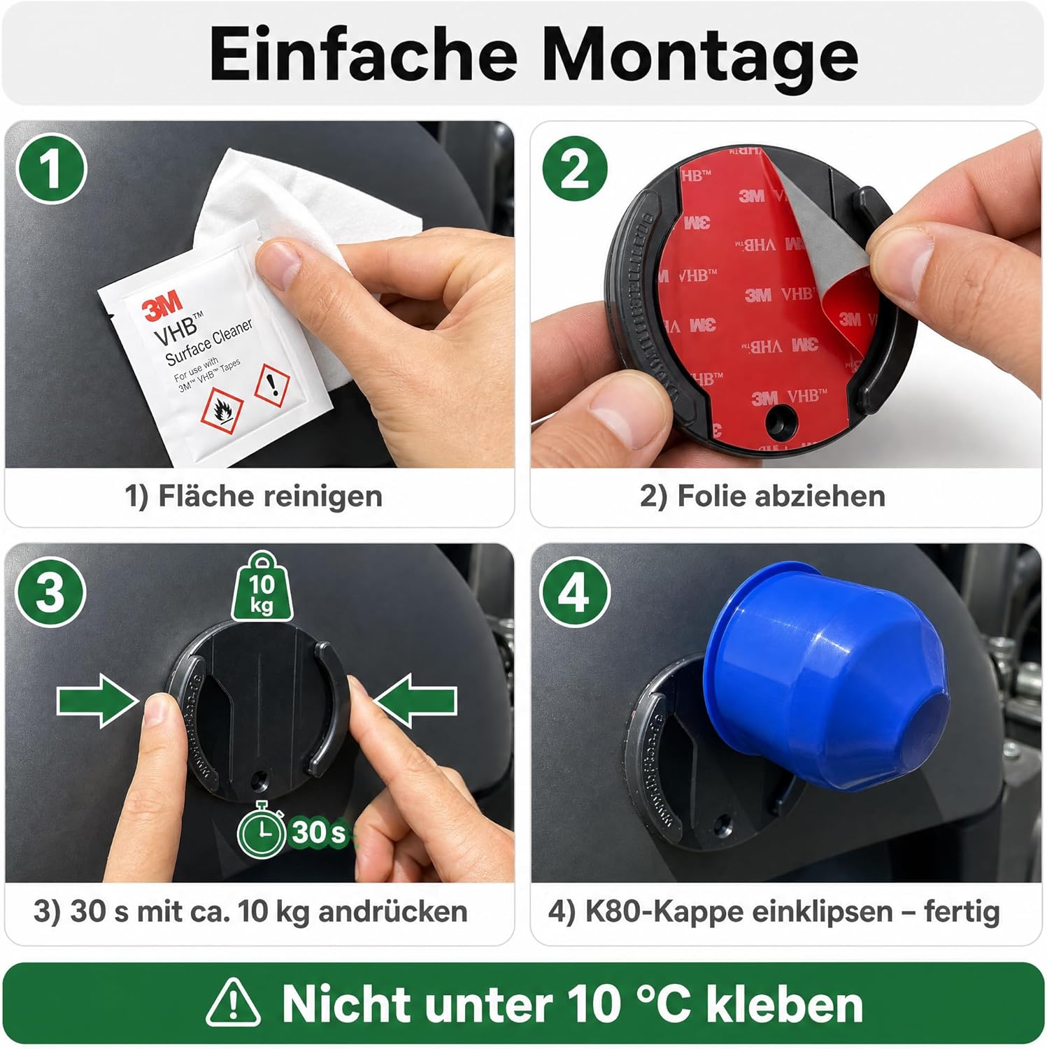Bracket K80 clip protective cap cover for ball head trailer coupling tractor 4 Bracket K80 clip protective cap cover for ball head trailer coupling tractor - Image 4