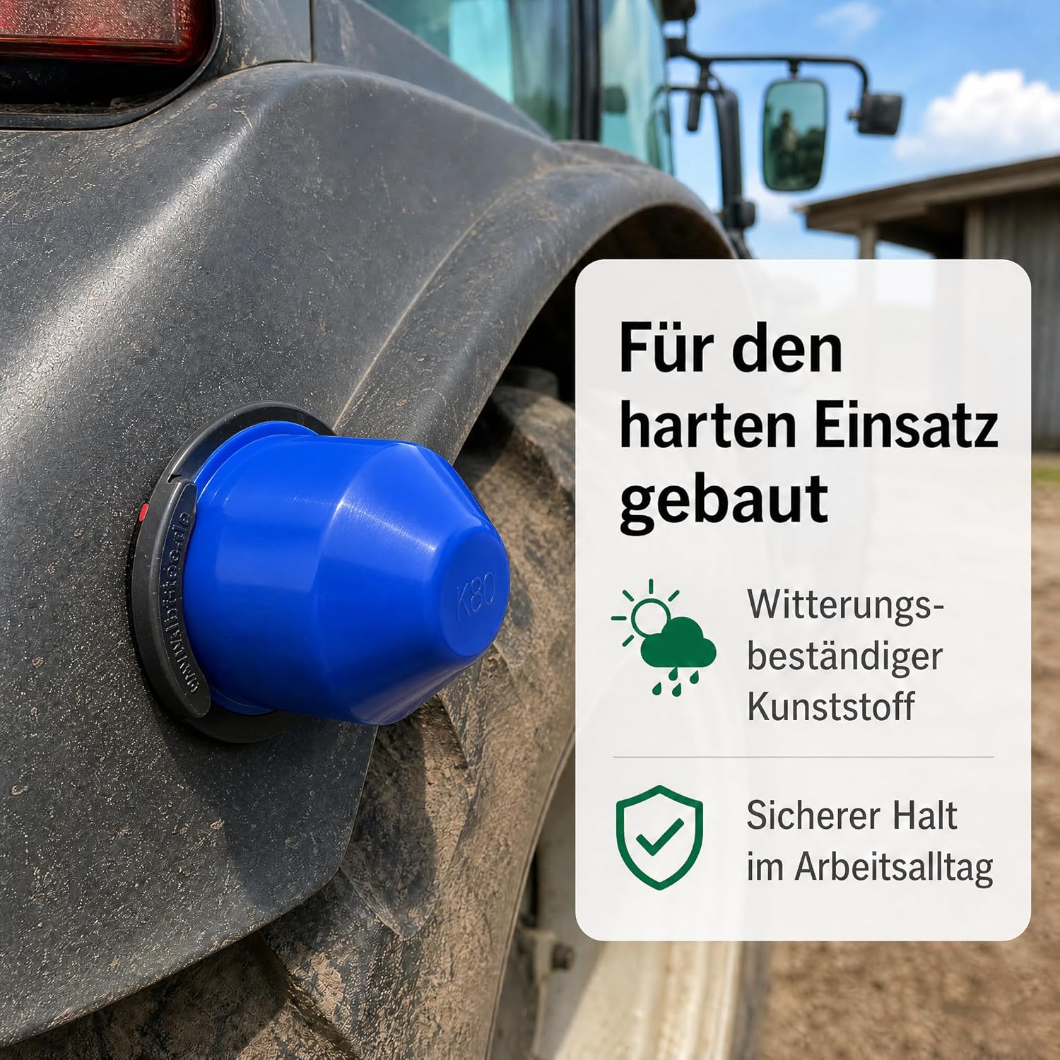 Bracket K80 clip protective cap cover for ball head trailer coupling tractor 9 Bracket K80 clip protective cap cover for ball head trailer coupling tractor - Image 9